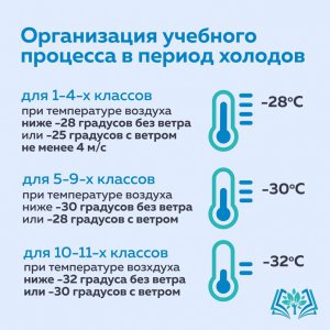 Памятка для родителей: при каких температурах школьники могут остаться дома